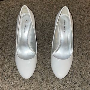 White heels worn once